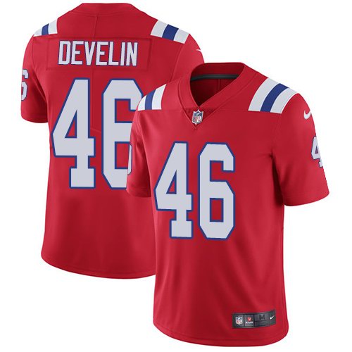 Nike Men & Women & Youth Patriots 46 James Develin Red Alternate NFL Vapor Untouchable Limited Jersey,We sell and wholesale Nike Men & Women & Youth Patriots 46 James Develin Red Alternate NFL Vapor Untouchable Limited Jersey on line form chian!